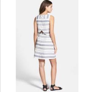 Madewell Linen Cut Out Back Dress